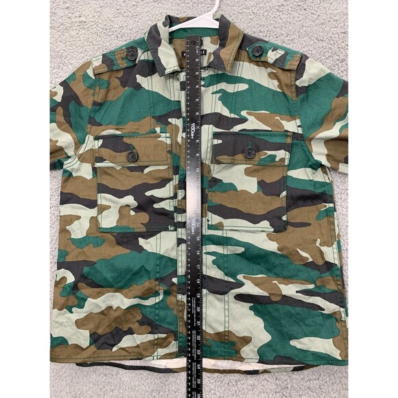 J. Crew Mercantile Small (S) Black Brown Green Camouflage Utility Cargo Jacket - Picture 9 of 10